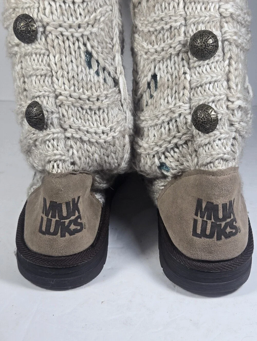 Muk Luks Jamie Knit Boots Women's Size 7 Bohemian